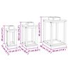 vidaXL Lantern 3 pcs Natural Mahogany Wood