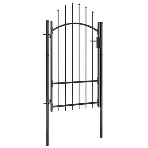 vidaXL Garden Gate Woerden Steel 1x1.7 m Black