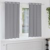 vidaXL Blackout Curtains with Rings 2 pcs Light Grey 175 x 140 cm
