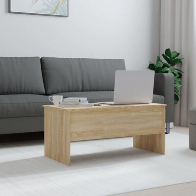 vidaXL Coffee Table Sonoma Oak 102x50.5x46.5 cm Engineered Wood