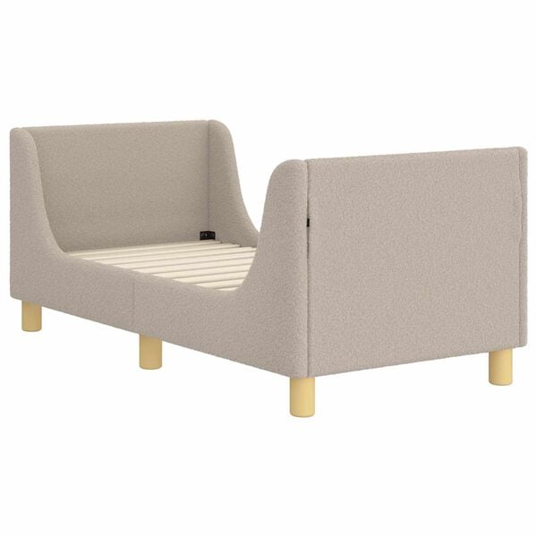 vidaXL Toddler Bed Frame with Headboard Light Grey 70 x 140 cm