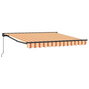 vidaXL Retractable Awning Multicolour 300 x 250 cm Polyester and Metal