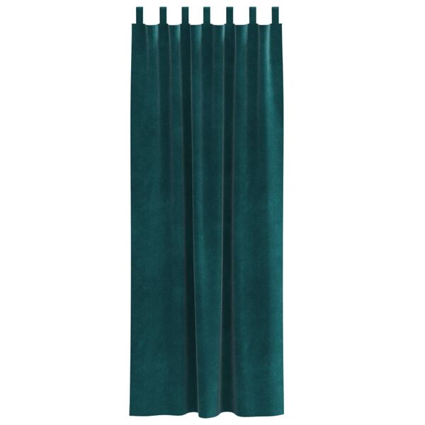 vidaXL Blackout Curtains 2 pcs Dark Green 140 x 245 cm Velvet