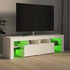 vidaXL TV Cabinet with LED Lights White 140x36.5x40 cm