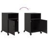 vidaXL Bedside Cabinet Black 36x39x59 cm Steel