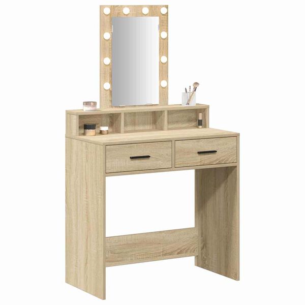 vidaXL Dressing Table Brown 79 x 41 x 140 cm Engineered Wood
