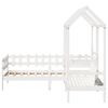 vidaXL Day Bed and Bench Set with Roof without Mattress White 80x200 cm
