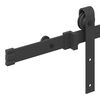 vidaXL Sliding Door Hardware Kit 213.5 cm Steel Black