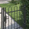vidaXL Fence Gate with Lock Grey 103 x 150 cm Powder-Coated Steel