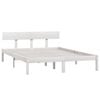 vidaXL Bed Frame without Mattress White Solid Wood Small Double
