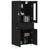 vidaXL Highboard Black 69.5x34x180 cm Engineered Wood