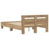 vidaXL Bed Frame Artisan oak 120 x 190 cm Engineered wood