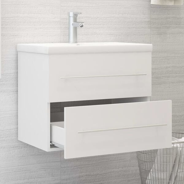vidaXL Sink Cabinet White 60x38.5x48 cm Engineered Wood