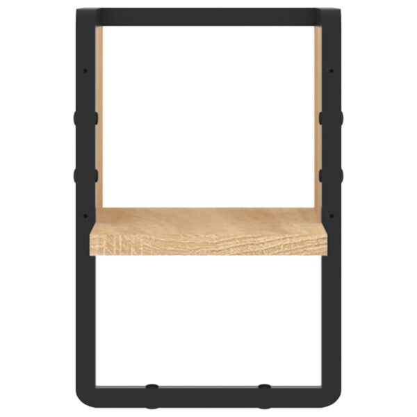 vidaXL Wall Shelf with Bar Sonoma Oak 20x25x30 cm