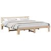 vidaXL Bed Frame with Headboard Natural 180 x 200 cm Solid Pine Wood