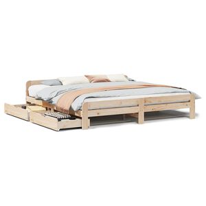 vidaXL Bed frame without Mattress 200x200 cm Solid Wood Pine