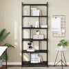 vidaXL Bookcase 6-Tier Black 76x32x192 cm Engineered Wood