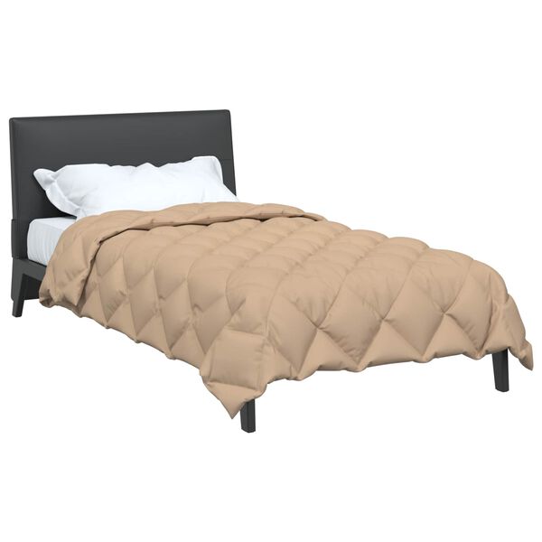 vidaXL Winter Duvet Taupe 200 x 140 cm Microfiber