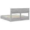 vidaXL Storage Bed Grey Sonoma 180 x 200 cm Engineered Wood