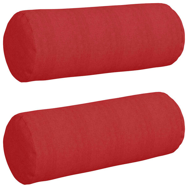 vidaXL Bolster Pillows 2 pcs Red Ø 25 x 70 cm Fabric