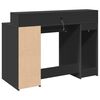 vidaXL Desk with LED Lights Black 120x55x91 cm Engineered Wood