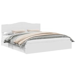 vidaXL Storage Bed with Headboard White 180 x 200 cm Engineered Wood