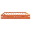 vidaXL Bed Frame without Mattress Wax Brown 200x200 cm Solid Wood Pine