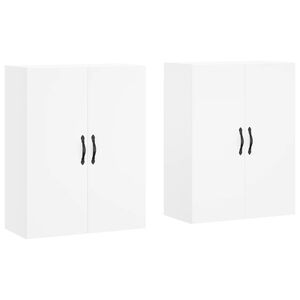 vidaXL Wall Mounted Cabinets 2 pcs White Engineered Wood