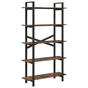 vidaXL Bookshelf Smoked Oak 100 x 33.5 x 178 cm Engineered Wood