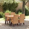 vidaXL Dining Chairs 4 pcs Brown Natural Rattan