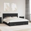 vidaXL Bed Frame Black and Silver 200 x 200 cm Engineered Wood