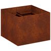 vidaXL Garden Planter Rusty 80 x 80 x 60 cm Weathering Steel
