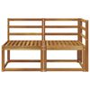vidaXL Outdoor Middle and Corner Sofa 2 Piece Natural