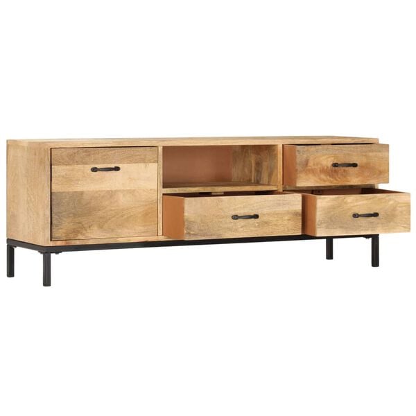 vidaXL TV Cabinet 130x30x45 cm Solid Mango Wood