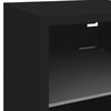 vidaXL 7 Piece TV Wall Units with LED Black Engineered Wood