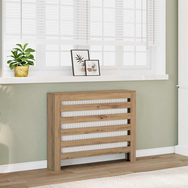 vidaXL Radiator Cover Artisian Oak 104x20x82 cm Engineered Wood