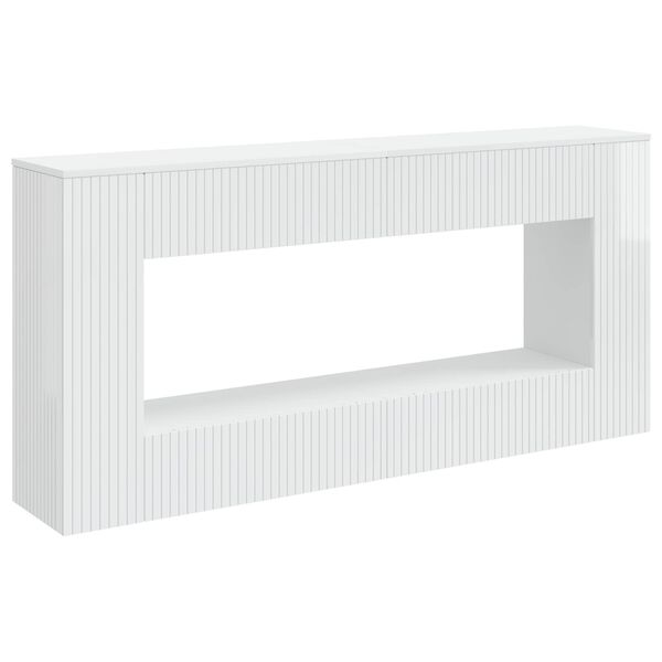 vidaXL Console Table High Gloss White 155 x 29 x 74 cm Engineered Wood