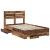 vidaXL Bed Frame with Drawer with Headboard Manual Engineered Wood