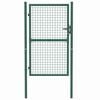 vidaXL Fence Gate Steel 100x150 cm Green