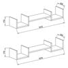 Homemania Wall Shelf Life 107.2x22x17cm White