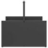 vidaXL Firewood Rack Black 40x40x40 cm Cold-rolled steel