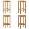 vidaXL Bar Stool 4 pcs Brown Solid Teak Wood