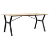 vidaXL Dining Table Y-Frame 180x90x75 cm Solid Wood Pine and Steel