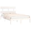 vidaXL Bed Frame without Mattress White 200x200 cm Solid Wood