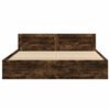 vidaXL Bed Frame with Headboard without Mattress Smoked Oak 200x200 cm