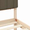 vidaXL Bed Frame with Upholstered Headboard Taupe 180 x 200 cm