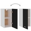 vidaXL Hanging Cabinet Lyon Black 29.5x31x60 cm Engineered Wood