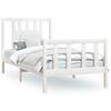 vidaXL Bed Frame without Mattress White Solid Wood Pine 100x200 cm