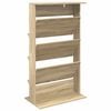 vidaXL Magazine Rack Sonoma Oak 70 x 41 x 126 cm Engineered Wood