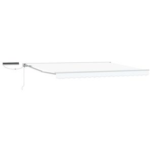 vidaXL Electric Retractable Awning White 4 x 2 m